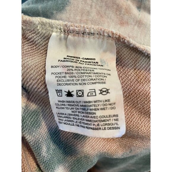 NIKE Small Pleated Reverse Dye Fleece Cuffed Sweatpants Pink Green GUC - Picture 9 of 9